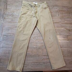 Signature Levi Strauss Mens Athletic Straight Leg Jeans Stretch Tan Size 29x30